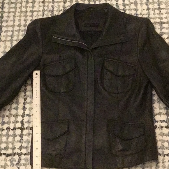 - Beautiful Ladies Black leather tailored jacket size medium good condit… - Picture 5 of 7